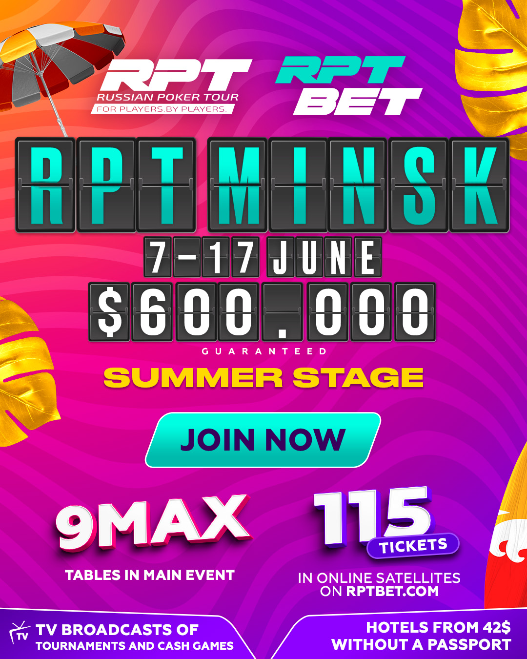 Russian Poker Tour | Summer Stage | Minsk, 07 - 17 JUNE 2024